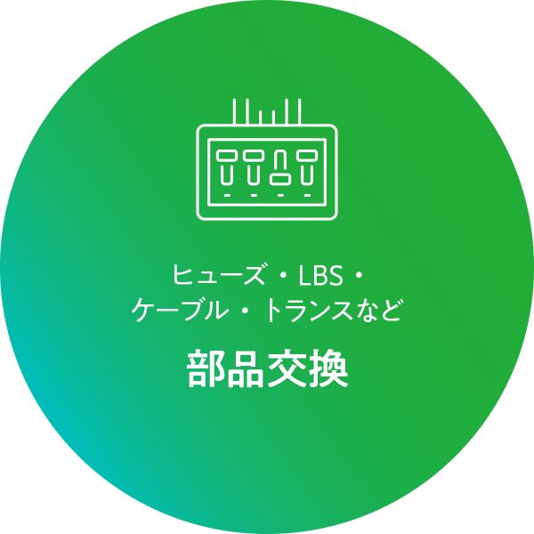 ヒューズ・LBS・ケーブル・トランスなど「部品交換」